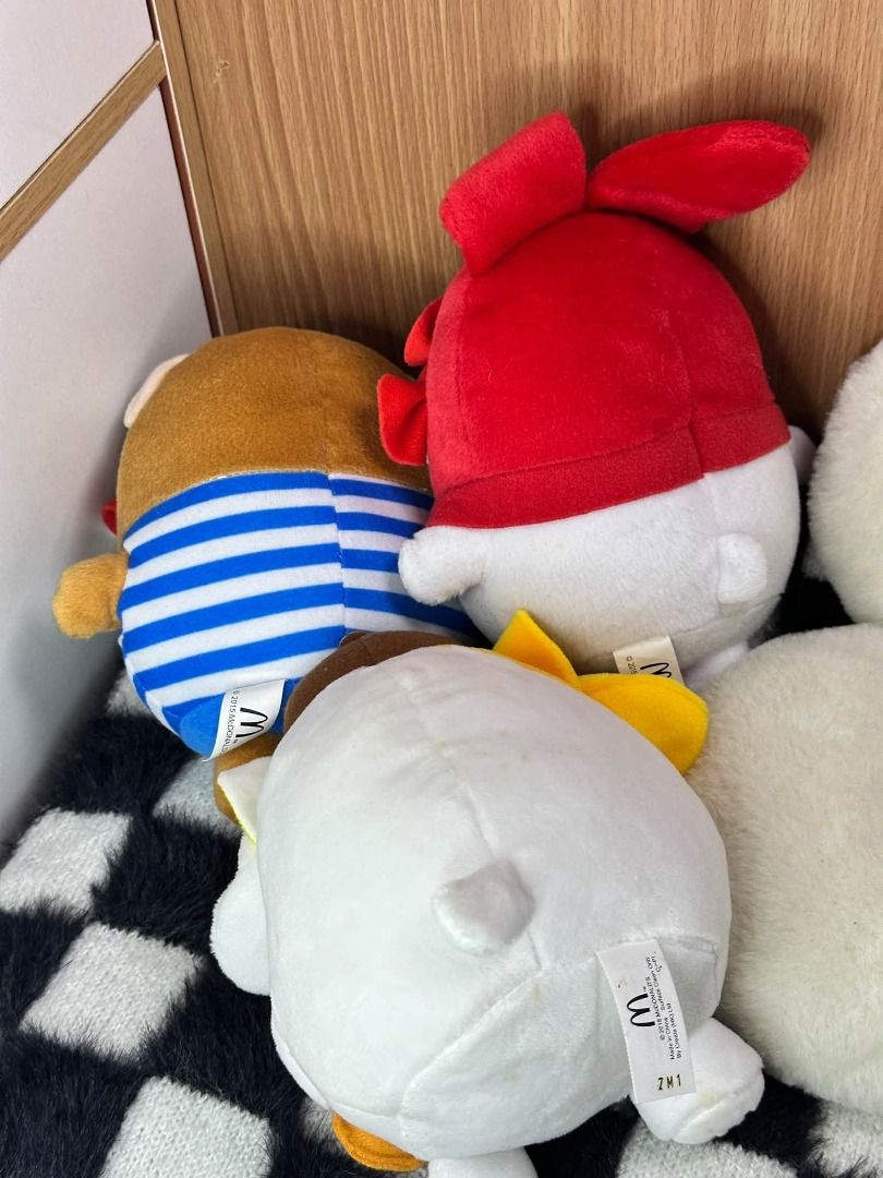 Sanrio Characters Mcdo Mascot - Melody, Pompompurin, Monkichi (Category: Plushies & Soft Toys) located in Quezon City. Submitted by genie.fluff (Listing ID 1465376115, Image 2). Description: BUNDLE ONLY.