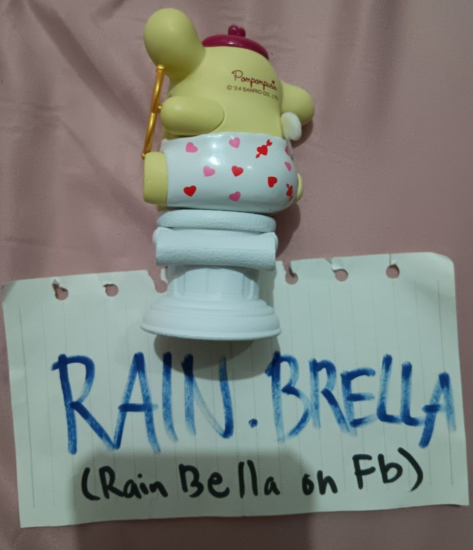 Sanrio Pompompurin Cupid's Love Pop Mart (Category: Designer & Blind Box Toys) located in Pasay City. Submitted by rain.brella (Listing ID 1452166216, Image 2). Description: FIXED PRICE❗️ let's just save each other's time. loose as is. just displayed. rfs: decluttering.