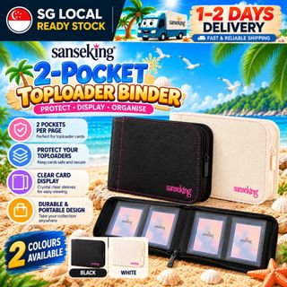 🌊🦀 Sanseking TCG Card Binder | Standard 4/9/12/16 Pocket | 35PT Toploader Binder 4/9 Pocket Collection item 1