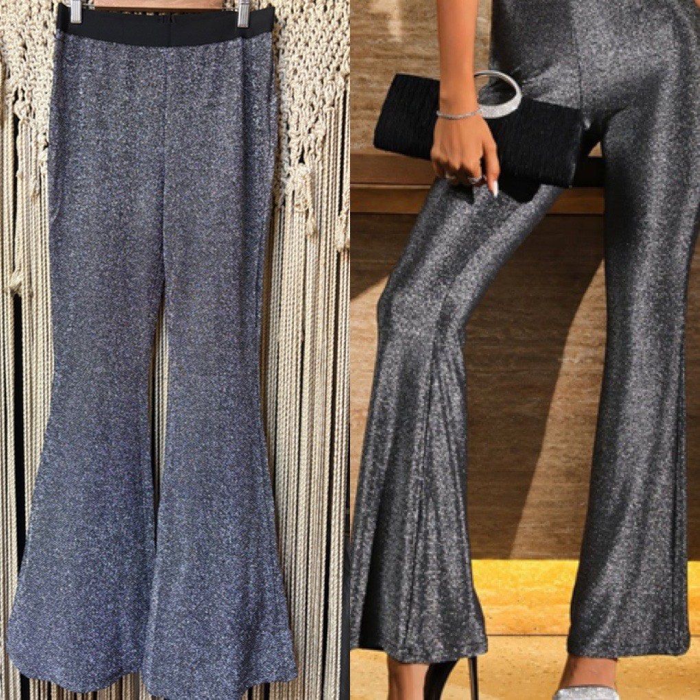 shein super stretch garterized glittery retro pants (Category: Other Bottoms) located in Cavite. Submitted by bambimay30 (Listing ID 1465176345, Image 1). Description: med on tag but can fot up to xl 29-38 inches waist 40 inches length super stretch fabric.