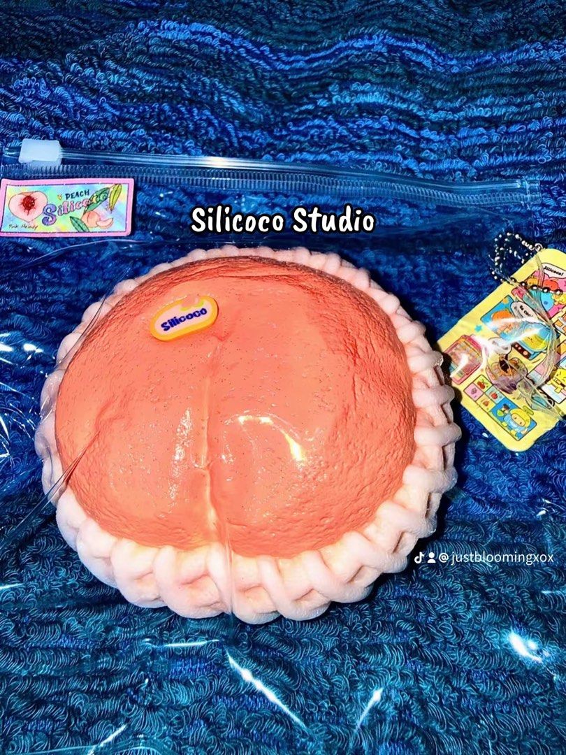 Silicoco Studio Peach Squishy (Category: Designer & Blind Box Toys) located in Paranaque City. Submitted by seventeencaratxox (Listing ID 1465175428, Image 1). Description: A massive collection of authentic, premium, realistic slow-rise squishies from popular makers, including Daydream Studio, Silicoco, Silence, Crazy Gugu, Dongdong, Maorong, Zhangok, Squishy Bakery & more! ✨ 🍰 Imported from overseas 🧁 Cute & realistic designs — cakes, tarts, p