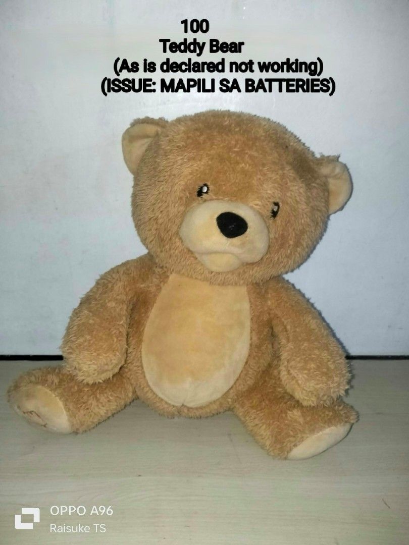 Singing Bear (Category: Plushies & Soft Toys) located in Taguig. Submitted by raisuketoysshop (Listing ID 1463455967, Image 1). Description: PTPA NEW ARRIVAL!!.. PLEASE RESPECT POST AND PRICES.. ISSUE: MASELAN SA BATTERIES KAO NA PO MAGPAGANA Secondhand Items Declared as is pa din po Pm for demo video What you see is what you get.. Please manage your expectations.. +40% COD Sho pee Check Out (sho pee fee+Tax+shipping materials) +40 Pesos For Chec