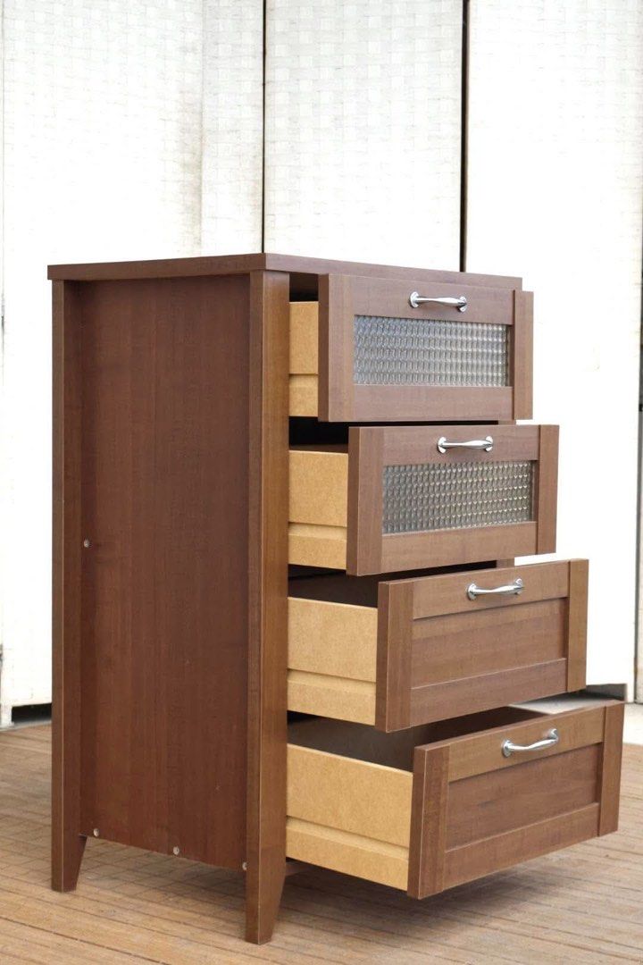 SLIM SIDE DRAWER WITH 4PULLOUT DRAWERS (Category: Shelves, Cabinets & Racks) located in Manila. Submitted by jerichocal17856 (Listing ID 1465295557, Image 3). Description: JAPAN SURPLUS FURNITURE SLIM SIDE DRAWER WITH 4PULLOUT DRAWERS Size 23.5L x 16.5W x 35.5H in inches (AS-IS ITEM) *Minimal Scratch Only IN GOOD CONDITION.