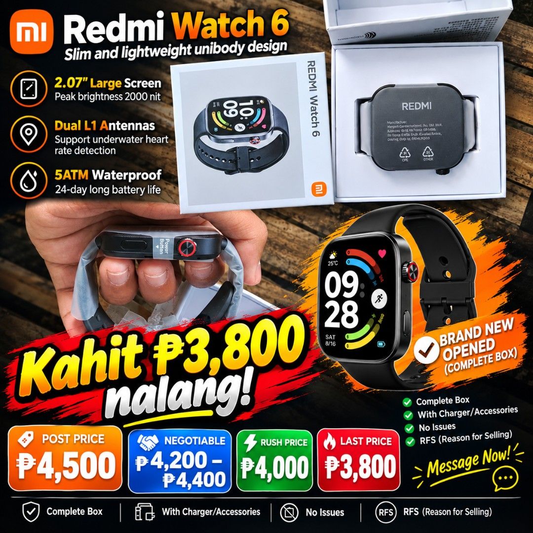 Smart Watch (Category: Wearables & Smart Watches) located in Manila. Submitted by almightyguy_89 (Listing ID 1465377349, Image 1). Description: just a half price i need money.