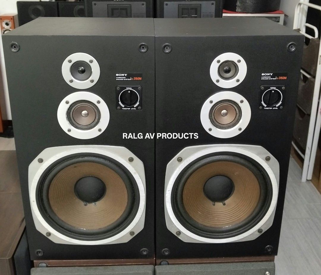 Sony Carbocon Speaker System SS-3150M (Category: Soundbars, Speakers & Amplifiers) located in Bulacan. Submitted by ronald277077025 (Listing ID 1465308974, Image 3). Description: SONY 3 WAY CARBOCON SPEAKER SYSTEM SS-3150M 60 WATTS 8 OHMS 10" CARBOCON WOOFER EQUIPPED WITH SUPER TWEETER DEDICATED TWEETER LEVEL CONTROL AIRTIGHT CABINET MADE IN JAPAN DIMENSIONS: W31.5 x H58 x D29.3 CM 15.5 kg each Location: Brgy Cay pombo Sta Maria Bulacan Shipping 