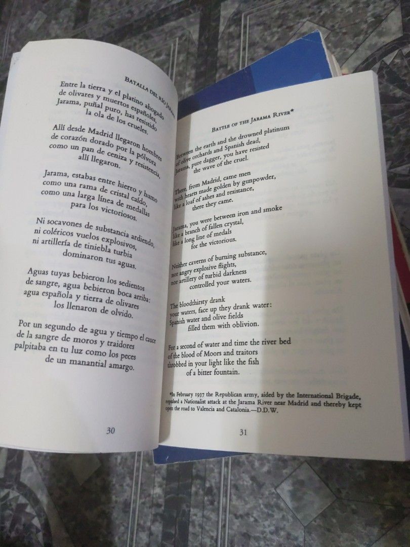 Spain in Our Hearts, Pablo Neruda (Category: Storybooks) located in Baguio. Submitted by fosterthe (Listing ID 1465305847, Image 3). Description: free with any purchase from my listings Spain in Our Hearts, España en El Corazon Pablo Neruda bilingual poetry paperback.
