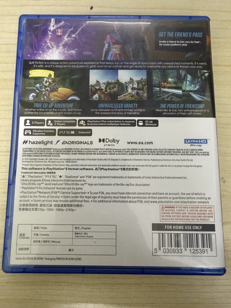 Split Fiction (Category: PlayStation) located in Petaling Jaya. Submitted by cloudstrifes (Listing ID 1465311021, Image 2). Description: COD Old Klang Road. Postage will be RM9 to West Malaysia and RM19 to East Malaysia..