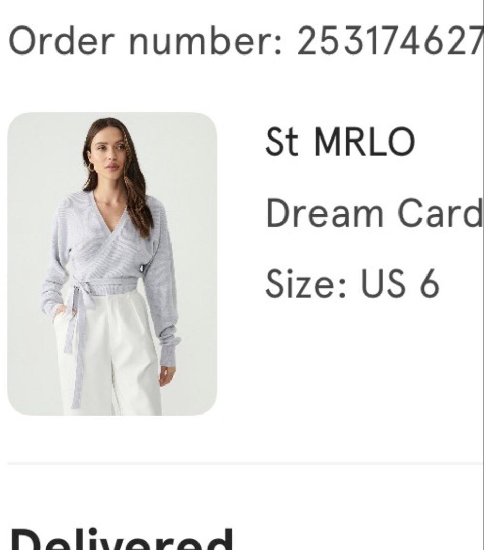 Cropped knit tie cardigan BNew Australian brand (Category: Longsleeves) located in Makati City. Submitted by officegirl888 (Listing ID 1465328497, Image 2). Description: Brand new tie cardigan For pick up in Salcedo Village Makati .