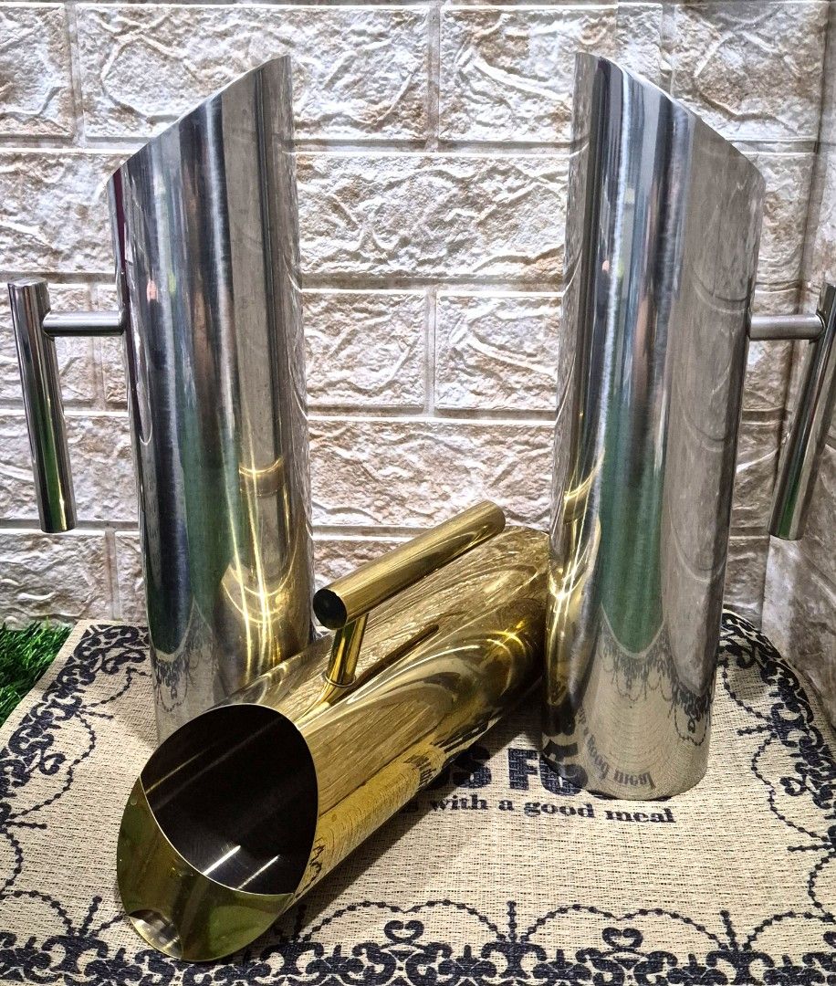 Stainless Gold/Silver Bamboo Pitcher Set Bundle ✨ (Category: Pitchers & Dispensers) located in Antipolo. Submitted by saribymonica (Listing ID 1465254318, Image 3). Description: Description: Stainless Gold/Silver Bamboo Pitcher Set ✨ Gently used — possibly only once, washed and stored. 🥂 Gold: approx. 1.5L 🥂 Silver: approx. 2L Beautiful stainless steel pieces with elegant gold and silver finish. Clean and very presentable. ✔️ Gently used ✔️ Was