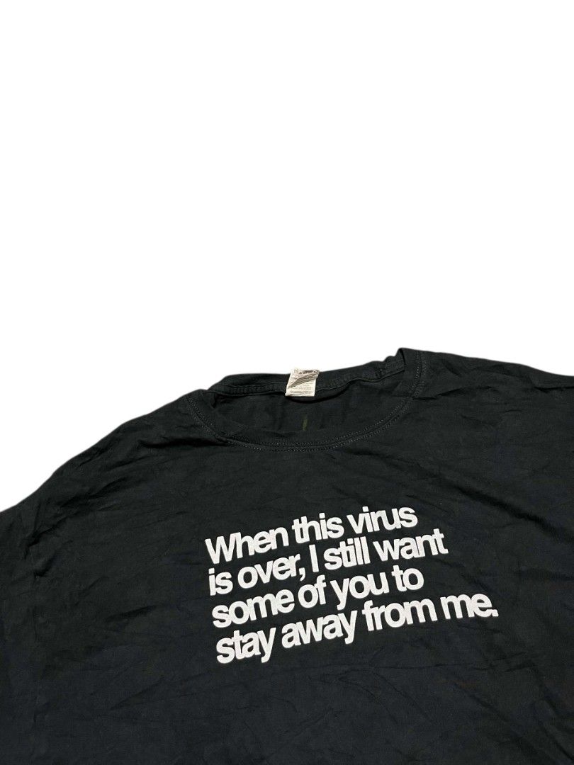 Statement tee (Category: Tshirts & Polo Shirts ) located in Bacolod City. Submitted by squarer00ts (Listing ID 1465193032, Image 2). Description: Statement tee •Size on tag: Large •Dimension: Width 21.5 × Length 29 •Need wash.