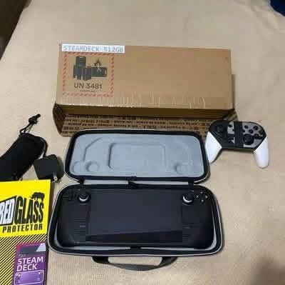 steam deck oled pre owned (Category: Other Gadgets) located in Manila. Submitted by fayeemaxxi (Listing ID 1465378219, Image 2). Description: for sale steam deck oled 1tb with external memory 1tb sd card no issue super bihira ginamit complete box freebies all included 100% bat lt health can u request games etc. rfs need cash msg nyo lang ako sa epbi ( maxfayee barabona) naka side view po ung cover photo.