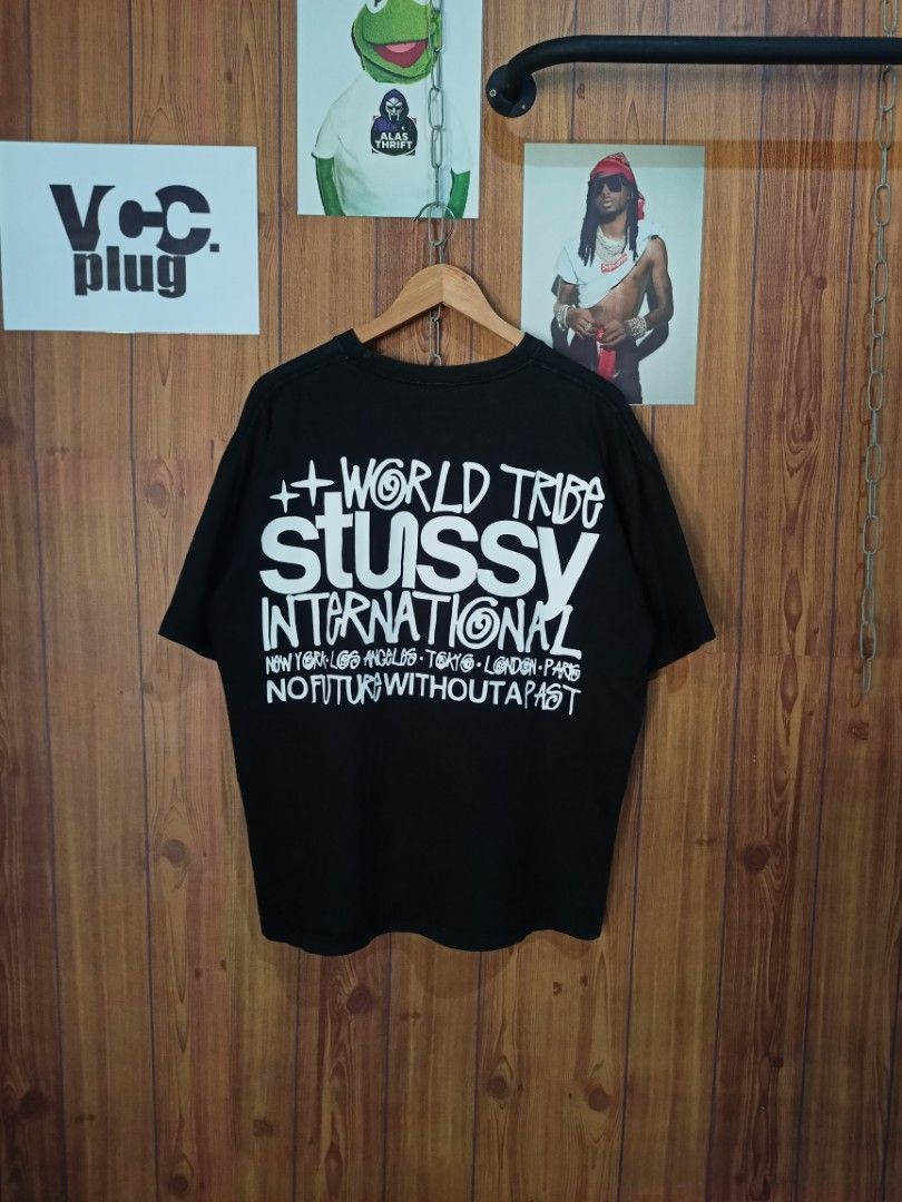 Stussy World Tribe International (Category: Tshirts & Polo Shirts ) located in Abucay. Submitted by vcc.plug (Listing ID 1465188642, Image 1). Description: 24 x 27.5 Large-XL Boxy Fit 🏷️ Still very good | Already washed | 1 Pinhole | Minimal Hairlines Cracks | Perfect Fade.