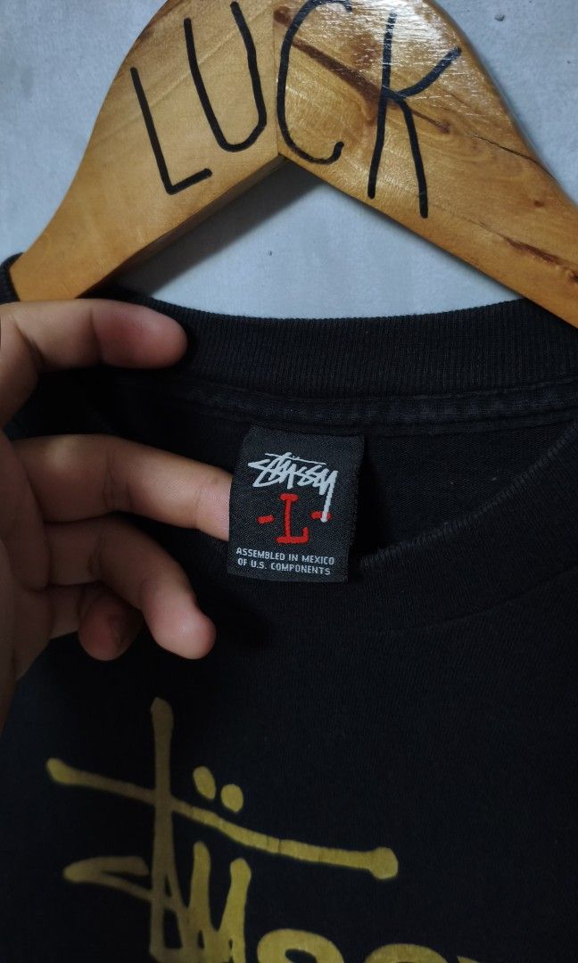 STUSSY X GOODS COLLAB (Category: Tshirts & Polo Shirts ) located in Calamba. Submitted by luckthriftph (Listing ID 1465184643, Image 2). Description: STUSSY X GOODS 4TH YR ANNIVERSARY AUTHENTIC/LEGIT Color rate: 9/10 Width: 22 Length: 29.5 Excellent Condition Issue: Minimal hairline Mine: 1699 PESOS Loc: Calamba, Laguna Courier: JNT, Lalamove and LBC ( Cop Only ) DM ME TO PURCHASE! 📩.
