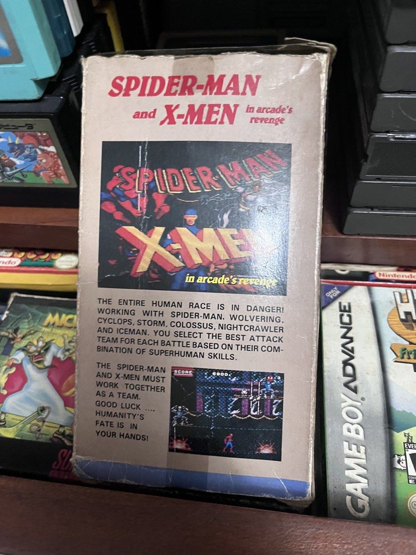 Super famicom spiderman xmen retro game (Category: Nintendo) located in Binan City. Submitted by tripwirecollectibles (Listing ID 1320045814, Image 2). Description: .