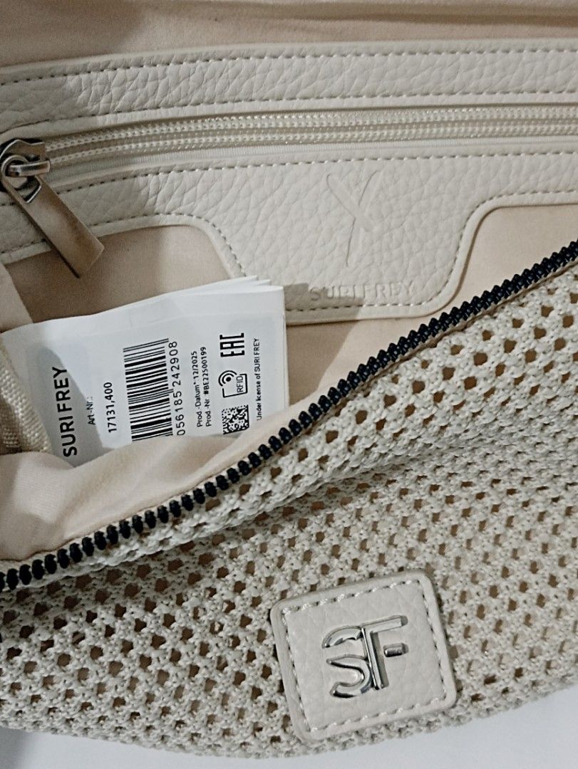 Suri Frey BeltBag Crossbody (Category: Cross-body Bags) located in Kabacan. Submitted by prelovedbags.ph (Listing ID 1465232562, Image 3). Description: Bnew. Mesh and leather combination. With bag charm.