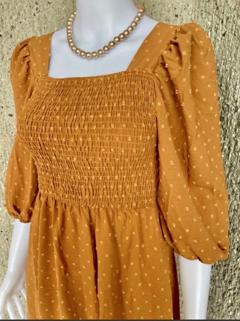 🧡Swiss Dot Orange Dress 🍊 (Category: Dresses) located in Manila. Submitted by pining.garcia (Listing ID 1465375457, Image 3). Description: -good as new * item listed all available until marked sold * shipping courier is jnt express will take 2-3 days to be receive depends on your location * thanks .