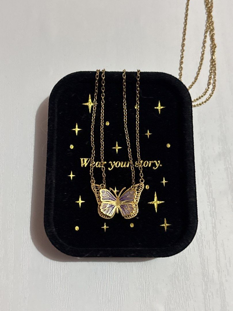 Tala By Kyla Butterfly Collection (Category: Necklaces) located in Manila. Submitted by bookishgirl_jus (Listing ID 1465321305, Image 1). Description: For Butterfly and Purple Lovers - 2 Necklace in 1 (the small bf and the big bf) - Only used once PAYO - Gcash.