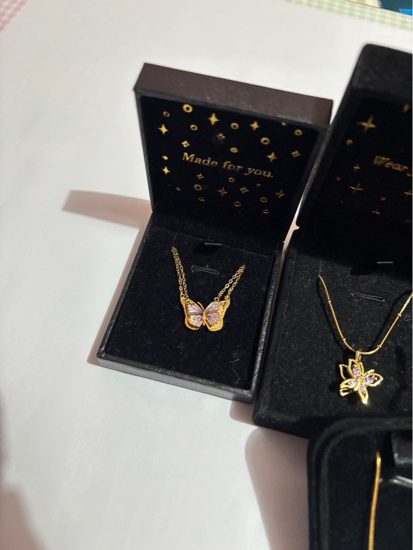Tala By Kyla Butterfly Collection (Category: Necklaces) located in Manila. Submitted by bookishgirl_jus (Listing ID 1465321305, Image 3). Description: For Butterfly and Purple Lovers - 2 Necklace in 1 (the small bf and the big bf) - Only used once PAYO - Gcash.