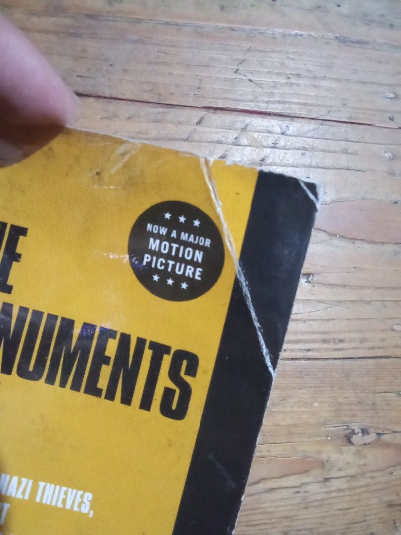 The Monuments Men Book by Robert M. Edsel (Category: Storybooks) located in Pasig City. Submitted by teebeedeee (Listing ID 1465279060, Image 3). Description: - Title: The Monuments Men by Robert M. Edsel with Bret Witter - Edition: Movie tie-in paperback (Little, Brown and Company) - Genre: History / World War II non-fiction (Allied heroes & Nazi art thieves) - Condition: Cover has crease marks and top edge wear; pages have natural yellowing fro