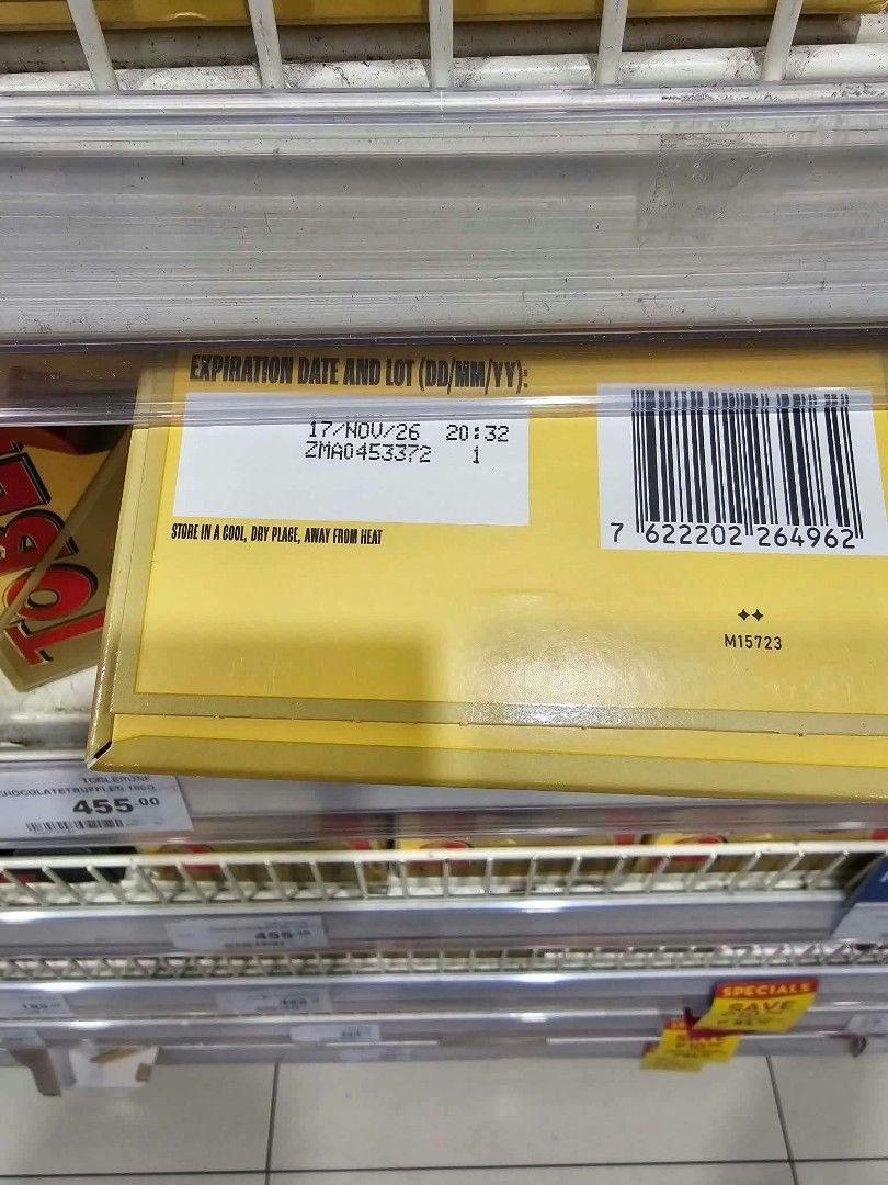 Toblerone Chocolate Truffles 180g Box (Category: Packaged & Instant Food) located in Taguig. Submitted by mikayyysapparel (Listing ID 1465297612, Image 3). Description: - Authentic Toblerone Chocolate Truffles (180g box) - Sourced directly from supermarket shelves - 100% sealed, unopened, and brand new - Features a crunchy outer shell with a velvety smooth center - Perfect for gifting or personal indulgence Mall Price: 455.00 Sale Price: Php 250.