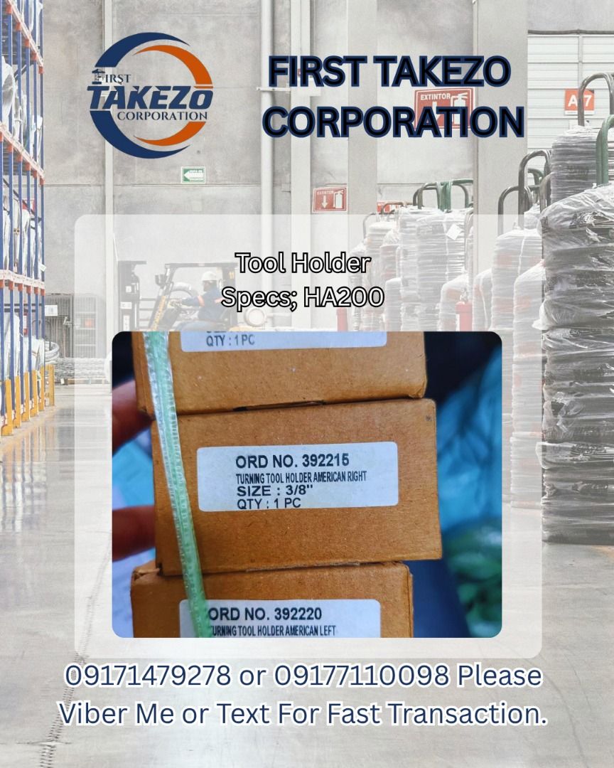 Tool Holder Specs; HA200 (Category: Everything Else Others) located in Manila. Submitted by joeyroque09 (Listing ID 1465179952, Image 1). Description: Tool Holder Specs; HA200.