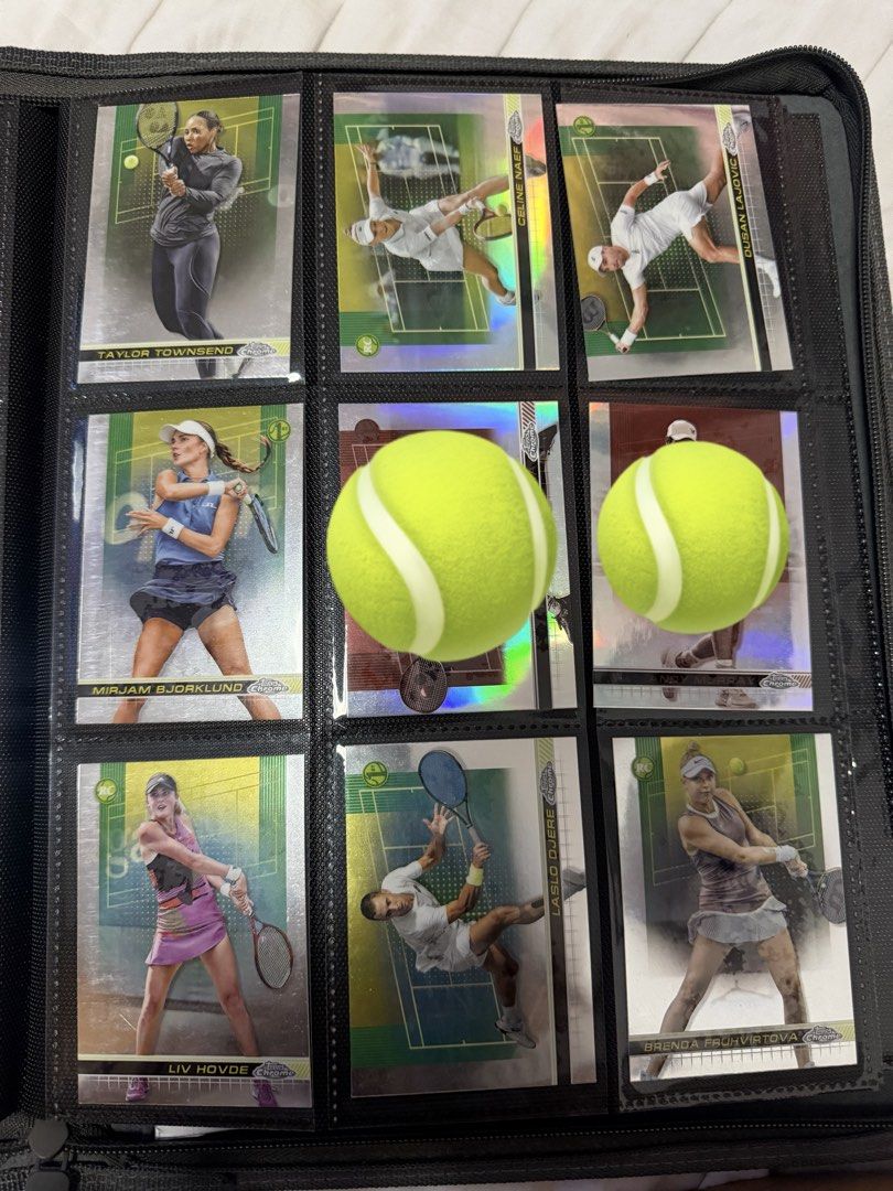 Topps Chrome 2024 tennis assorted cards (Category: Card Packs) located in Manila. Submitted by oggoodsph (Listing ID 1465240882, Image 2). Description: Selling Topps Chrome 2024 Tennis assorted cards Selling as lot all unmarked cards! Total of 26cards! 1,700 firm! I got all my desired cards, these are extras! Baka lang may gusto pang dagdag collection niyo. QC metro.