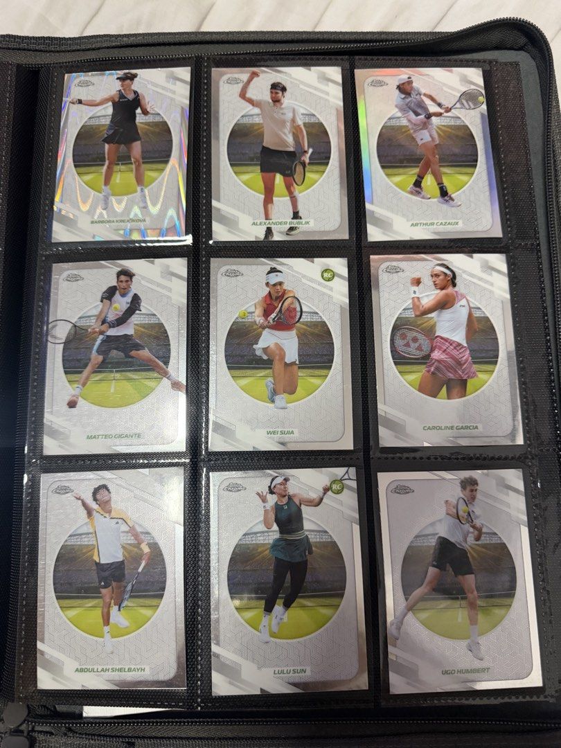 Topps chrome 2026 Tennis Assorted Cards (Category: Card Packs) located in Manila. Submitted by oggoodsph (Listing ID 1465260835, Image 3). Description: Selling LATEST Topps Chrome 2026 Tennis assorted cards Selling as lot only! Total of 36cards! 2,500 firm! I got all my desired cards, these are extras! Baka lang may gusto pang dagdag collection niyo. QC metro.