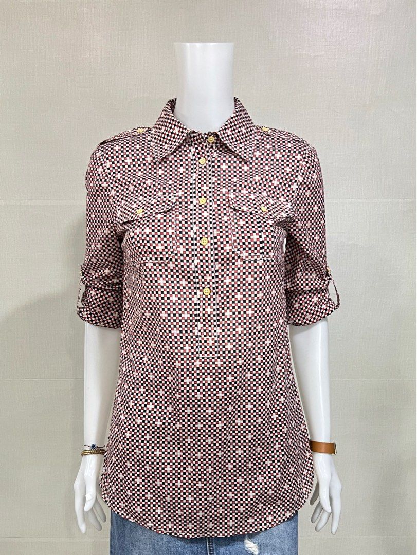 Tory Burch LS Blouse (Category: Longsleeves) located in Cebu City. Submitted by kei.flmn (Listing ID 1465180452, Image 2). Description: 📌PLEASE READ BEFORE MAKING AN OFFER Excellent Condition (No issues) Size:Fits Small (S) - [x] Flat Lay Measurements (in inches): - [x] Bust: 36” - [x] Length Reference: Mannequin Height : 5’4” (First-come, first-served basis) Due to an increased number of joy reservers and fake buyers, offers will only be accept