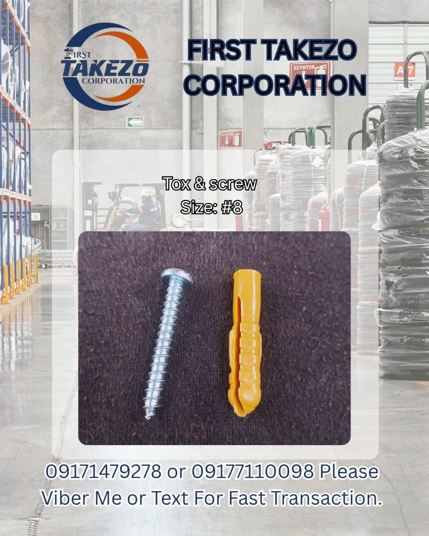 Tox & screw Size: #8 (Category: Everything Else Others) located in Manila. Submitted by joeyroque09 (Listing ID 1465177318, Image 1). Description: Tox & screw Size: #8.