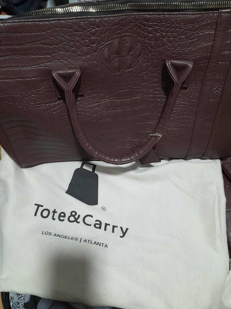 TRAVEL Set Tote and Carry LA Authentic (Category: Travel Essentials & Accessories) located in Cavite. Submitted by csdepot (Listing ID 1465260371, Image 2). Description: Tote & Carry Travel Set 2 pieces ( 1 backpack & 1 big bag) with Sling Large Sizes Color: Choco Brown See from Tote & Carry Website LA With Dust Bags Used only Twice in Europe Bought From LA Pristine condition Bought at $240 Original and authenti A lot better in actual Water repel