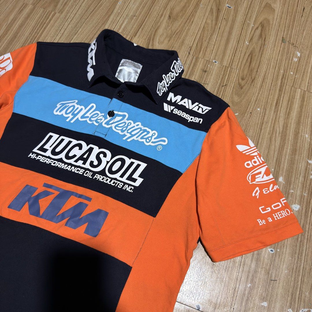 Troy Lee Designs x KTM x Adidas (Category: Tshirts & Polo Shirts ) located in Davao. Submitted by ckkb1821 (Listing ID 1465336587, Image 3). Description: Troy Lee Designs x KTM x Adidas Size Slim Large (19 x 26.5"L) best fit Medium Excellent condition, washed & cleaned ₱1,999 only + SF.