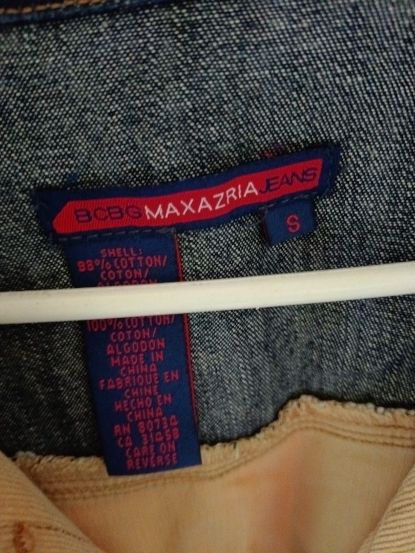 two-tone corduroy and denim jacket (Category: Coats, Jackets and Outerwear) located in Las Pinas. Submitted by erikashoppe (Listing ID 1465205323, Image 2). Description: armpit to armpit 18in length 17in.
