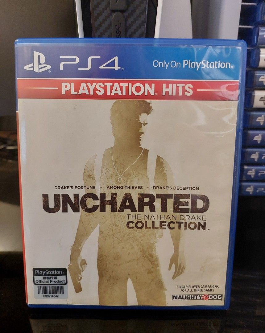 Uncharted The Nathan Drake Collection PS4 Game (Category: PlayStation) located in Cainta. Submitted by mike369369 (Listing ID 1465248062, Image 1). Description: - Platform: PlayStation 4 (PlayStation Hits edition) - Includes 3 critically acclaimed campaigns: Drake's Fortune, Among Thieves, and Drake's Deception - Game type: Single-player campaigns - Condition: Case is intact with original cover art - Rushed for shipping / Meet-ups available.