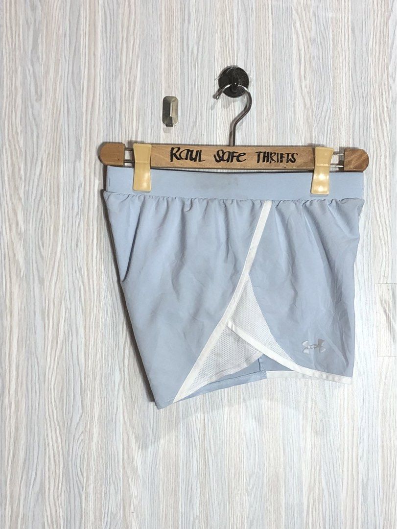 Under Armour Athletic Shorts Light Blue (Category: Shorts) located in Montevista. Submitted by rdthriftshub (Listing ID 1465282102, Image 1). Description: - Brand: Under Armour - Color: Light blue with white contrast binding - Fit: Comfortable elastic waistband - Details: Built-in mesh side panels and silver UA logo near the hem - Material: Lightweight fabric - Ideal for: Running, workouts, and active lifestyle - Condition: Brand new / Excellent 