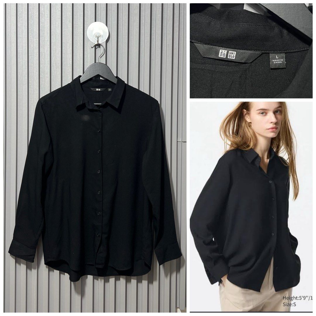 Uniqlo Rayon (Category: Blouses) located in Iligan City. Submitted by sherriejar15721 (Listing ID 1465345662, Image 1). Description: Large on tag .