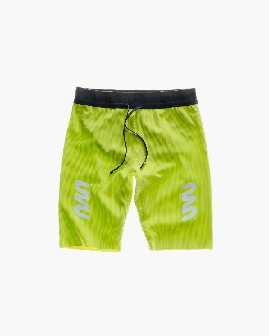 UVU Neon Yellow Running Shorts V2 (Category: Activewear) located in Manila. Submitted by cessy.runs (Listing ID 1465330805, Image 3). Description: Brand new UVU neon yellow running shorts in original packaging with tags. Features a black adjustable waistband, bold logo branding, and a convenient rear phone pocket + 2 airpods/keys/gels pockets. Personally I think the best colorway! On-hand: L All other sizes available upon request! .