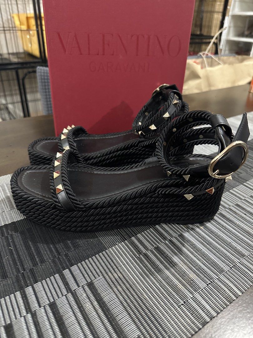 Valentino Wedge (Category: Flats & Sandals) located in Marikina City. Submitted by georgiaprelovestuff (Listing ID 1465271280, Image 3). Description: size 37 PLEASE READ BEFORE MAKING AN OFFER: 🔹No inclusions since this is preloved 🔹NO to low ballers please 🔹NO meetups due to busy schedule 🔹If you make an offer, please get the item let's not waste each other's time 🔹NO return NO exchange NO cancellation 🔹Please manage your expectation since