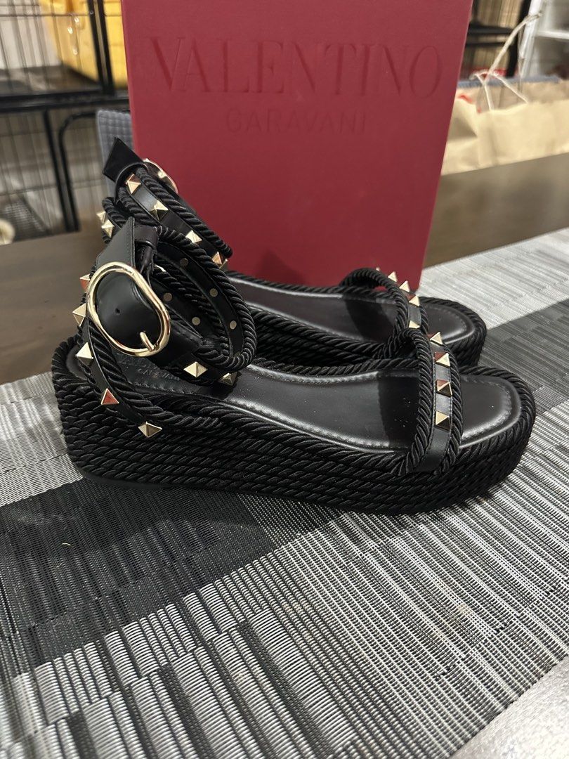 Valentino Wedge (Category: Flats & Sandals) located in Marikina City. Submitted by georgiaprelovestuff (Listing ID 1465271280, Image 2). Description: size 37 PLEASE READ BEFORE MAKING AN OFFER: 🔹No inclusions since this is preloved 🔹NO to low ballers please 🔹NO meetups due to busy schedule 🔹If you make an offer, please get the item let's not waste each other's time 🔹NO return NO exchange NO cancellation 🔹Please manage your expectation since