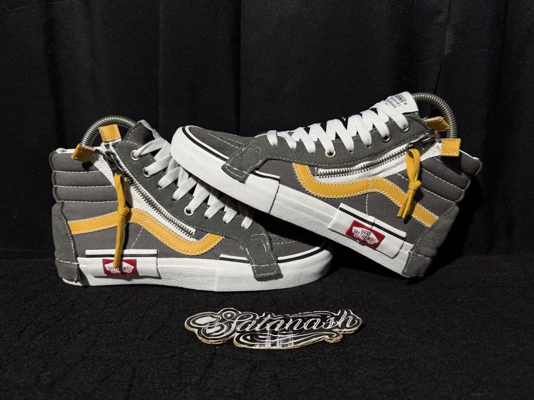 Vans Sk8-Hi Reissue Cap Multi Yellow Grey (Category: Sneakers) located in General Santos City (Dadiangas). Submitted by fatlaceshop9500 (Listing ID 1465378785, Image 3). Description: Vans Classic "SKATE HI" (RE-ISSUE) "CAP" (PEWTER MANGO MOJITO WHITE BLACK) High Suede/Canvas/Leather/Rubber Pewter/Mango/Mojito/White/Black US7M US8.5W 25CM Almost New .
