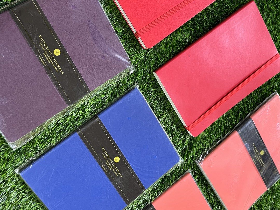 Victoria’s Journals Notebooks (Category: Stationery & School Supplies) located in Quezon City. Submitted by notabbie (Listing ID 1465309178, Image 2). Description: 🌸 red hardbound (P350) and soft bound (P300) - plain pages 🌸 remaining soft bound covers (P250) - dotted pages 🌸 rfs: need funds.