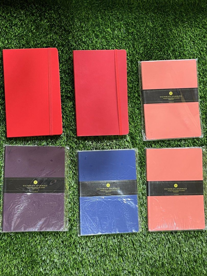 Victoria’s Journals Notebooks (Category: Stationery & School Supplies) located in Quezon City. Submitted by notabbie (Listing ID 1465309178, Image 1). Description: 🌸 red hardbound (P350) and soft bound (P300) - plain pages 🌸 remaining soft bound covers (P250) - dotted pages 🌸 rfs: need funds.