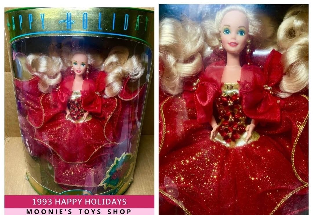 Vintage barbie doll page 2 (Category: Kids Toys) located in Manila. Submitted by andy.andy23 (Listing ID 1465226697, Image 2). Description: * complete, NRFB, box may not be perfect * last price posted, please see list: 2500~ 1993 Happy Holidays Barbie BLONDE 2500~ 1993 Happy Holidays African 2500~ 2001 Ring In the New Year Barbie 2900~ 1995 repro 1960 Enchanted Evening Blonde or Brunette doll * Gcash or BPI payment then buyer books and pays for L