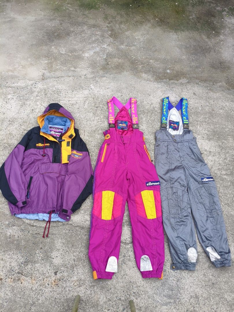Vintage Ellesse (Category: Coats, Jackets and Outerwear) located in Manila. Submitted by nicee_thrift (Listing ID 1465259502, Image 1). Description: Looking for serious buyer for this peace vintage 80s 90s Ellesse ski bib overalls Made by goldwin 🔥 excellent condi .