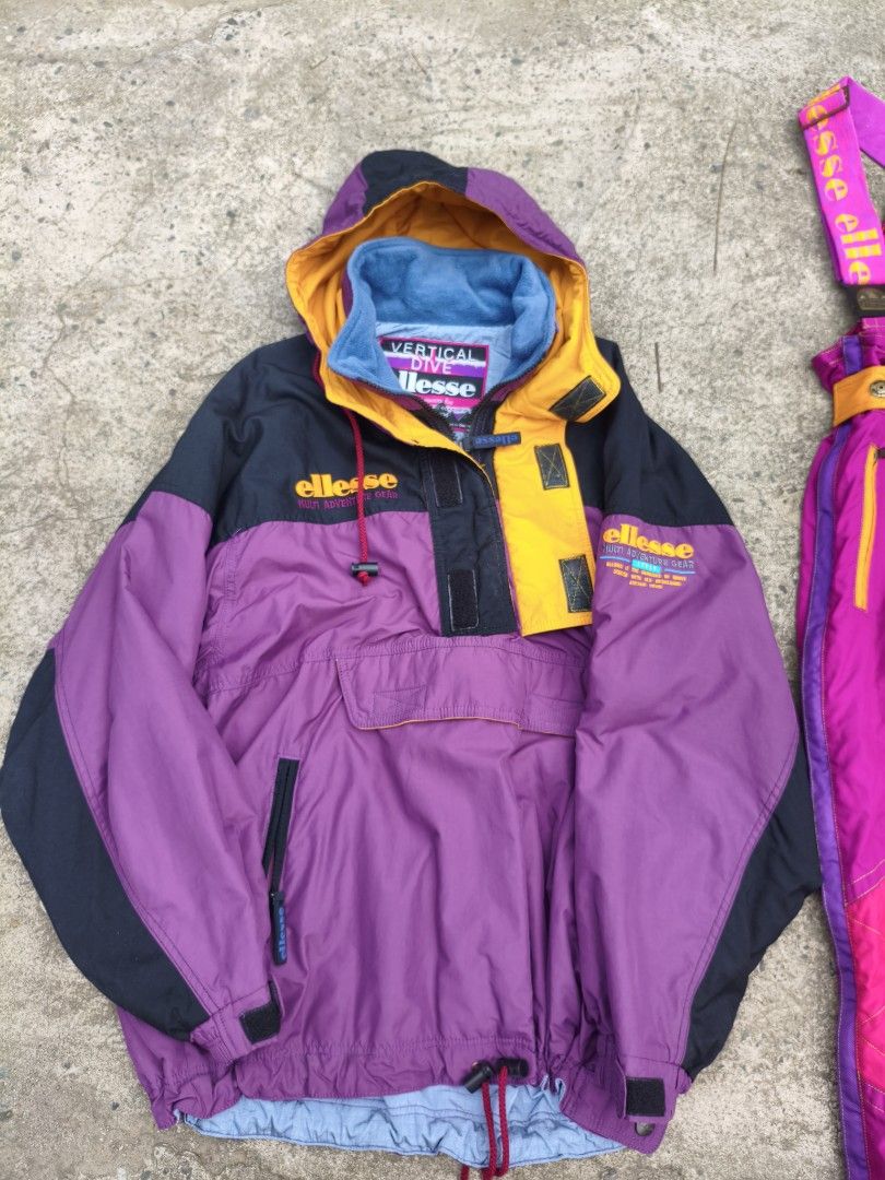 Vintage Ellesse (Category: Coats, Jackets and Outerwear) located in Manila. Submitted by nicee_thrift (Listing ID 1465259502, Image 2). Description: Looking for serious buyer for this peace vintage 80s 90s Ellesse ski bib overalls Made by goldwin 🔥 excellent condi .