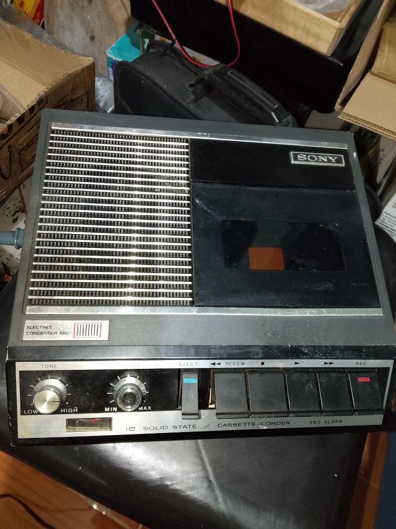 Vintage Sony Tape Record (Category: Vintage Collectibles) located in Santo Tomas. Submitted by retrotastic (Listing ID 1465299974, Image 2). Description: Vintage Sony Tape Record, Tested working. 110 volts need transformer. Still as is sa electronics. ₱1,000.