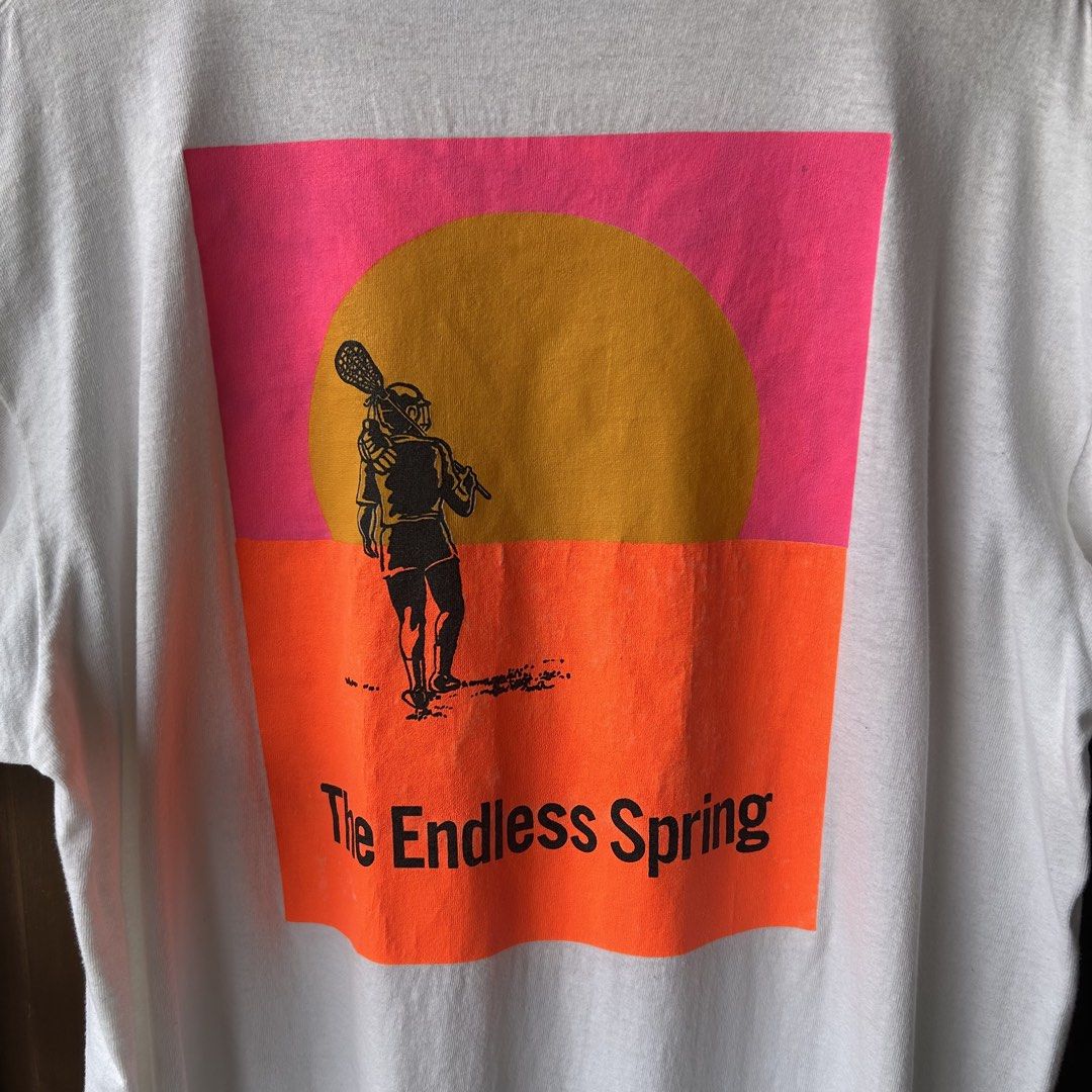 Vintage The Endless Spring Boot Lacrosse Club (Category: Tshirts & Polo Shirts ) located in Dagupan City. Submitted by macavex (Listing ID 1465192585, Image 2). Description: XL on tag 23” x 28” Pinhole armpit area*.