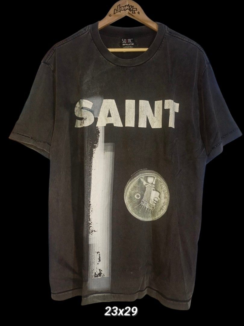 vtg Saint x Epide Prefab (Category: Activewear) located in Arayat. Submitted by thriftnijomz (Listing ID 1465327399, Image 1). Description: "Saint x Epide Prefab: "King Simpsons The First" ©️1987 23x29 dimes issues: crack on prints & slice on left underarm (see last 3pics).