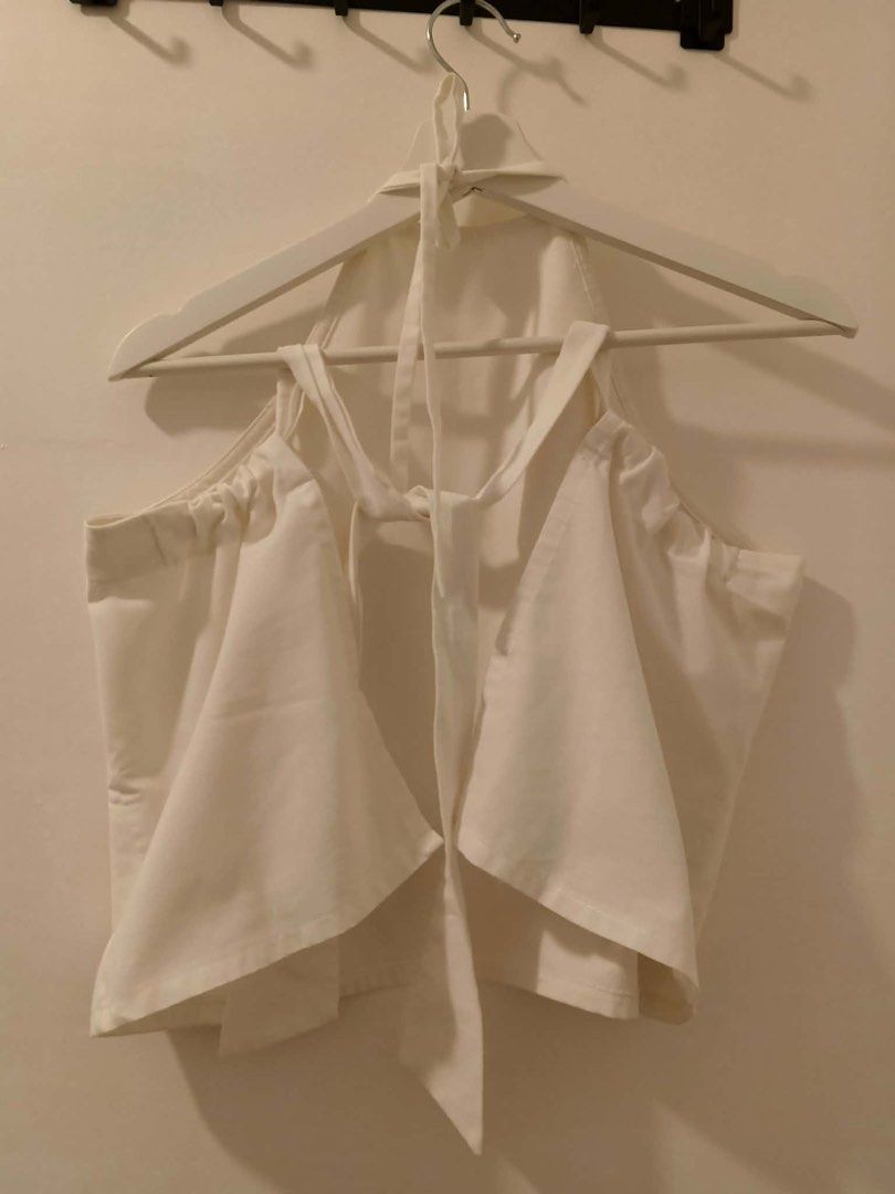 White halter-neck self-tie backless top (Category: Dresses) located in Imus. Submitted by sheatwestview (Listing ID 1465322051, Image 3). Description: Size: Small - Medium Used it once No tag! Bought it at Vietnam Price is nego! .