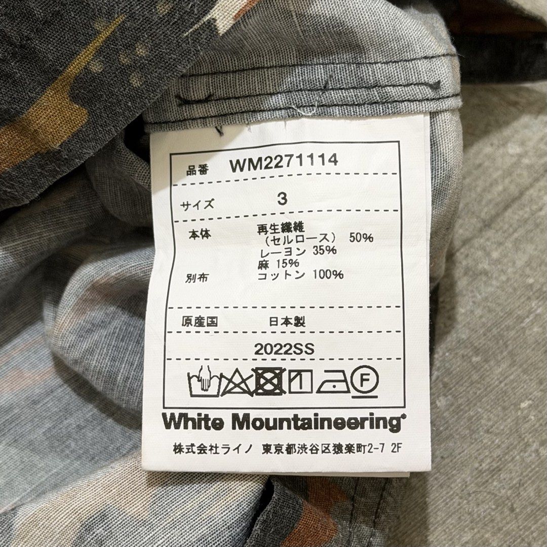 White Mountaineering S/S22 Multi Wave Print Shirt (Category: Tshirts & Polo Shirts ) located in Dinalupihan. Submitted by brokencasket (Listing ID 1465271508, Image 3). Description: White Mountaineering S/S22 Multi Wave Print Shirt Size 3 on Tag. Measurements on photo. .