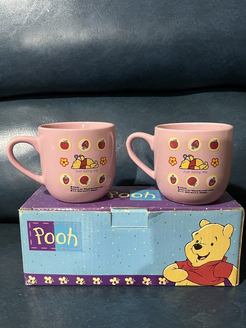Winnie the Pooh Pink Mug set (Category: Character Goods) located in Lucena. Submitted by aisanolshop (Listing ID 1465205691, Image 1). Description: .